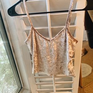 Rose Velvet Crop Top